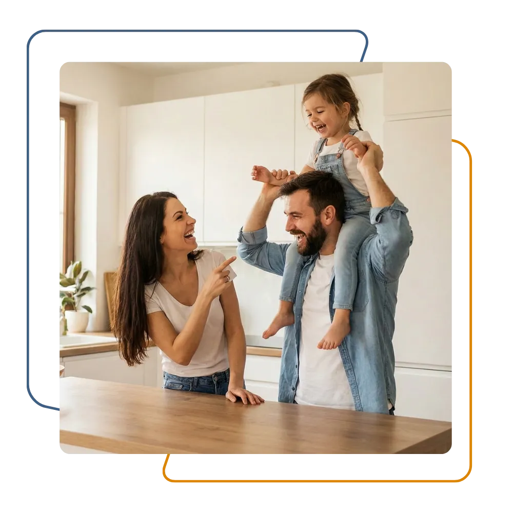 Family reviewing options for a home purchase loan