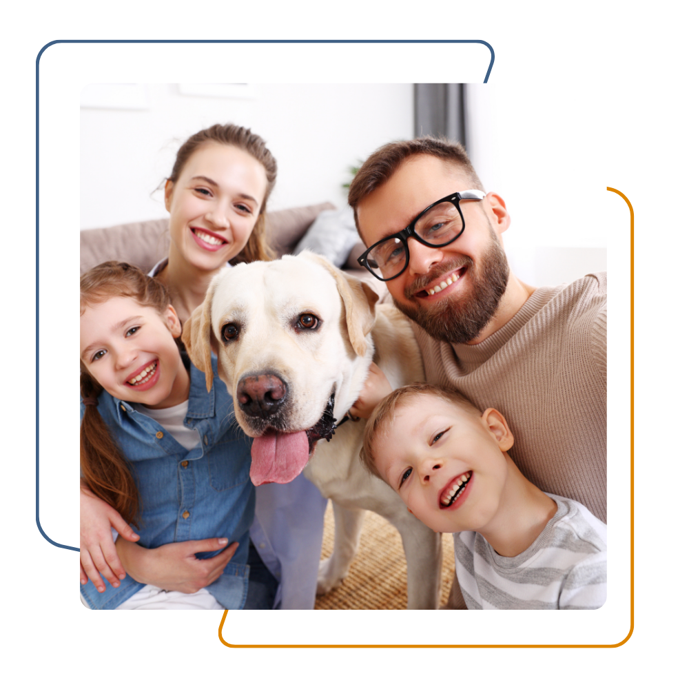Happy family at home illustrating long-term stability from a 15-year fixed mortgage