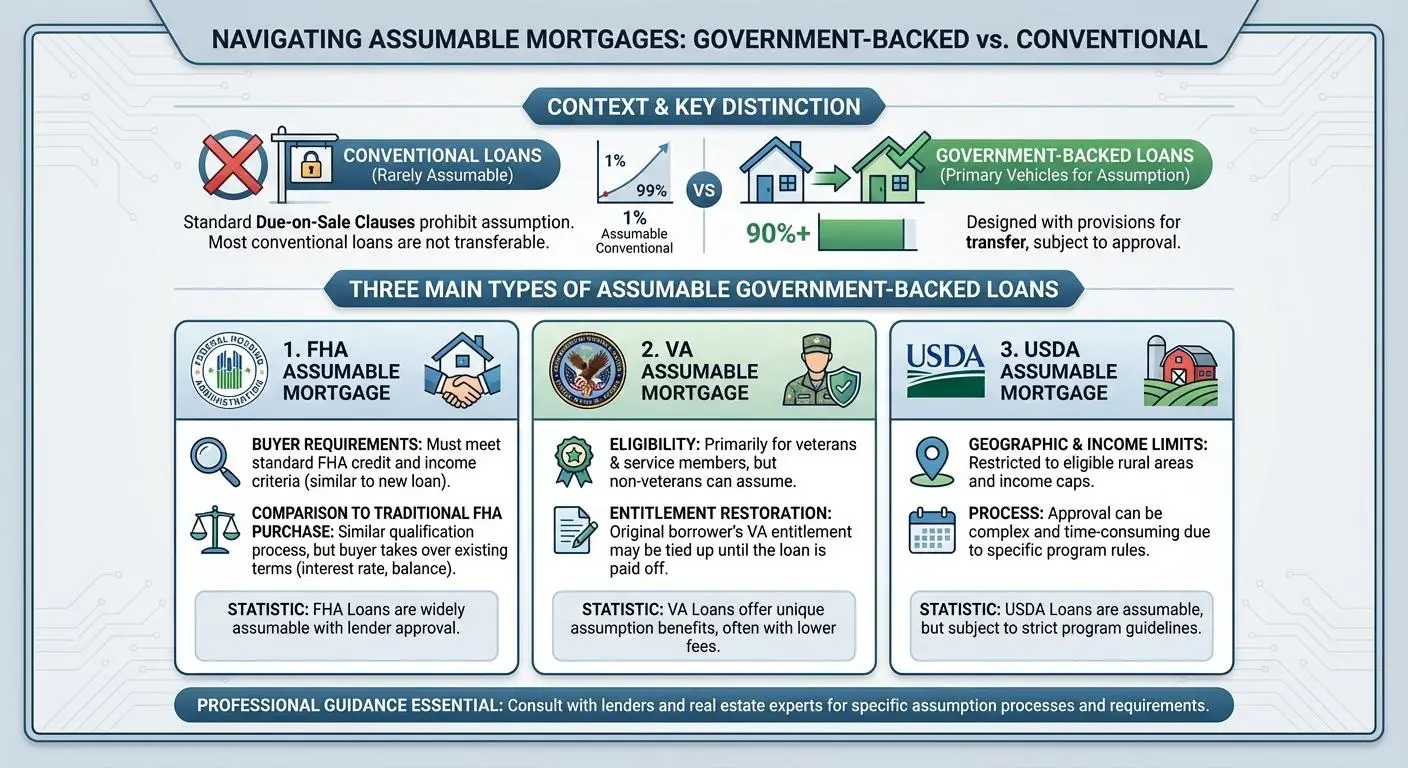 Create a professional infographic about this content. Context: When discussing an assumable mortgage