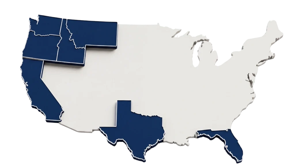 Licensed States Map