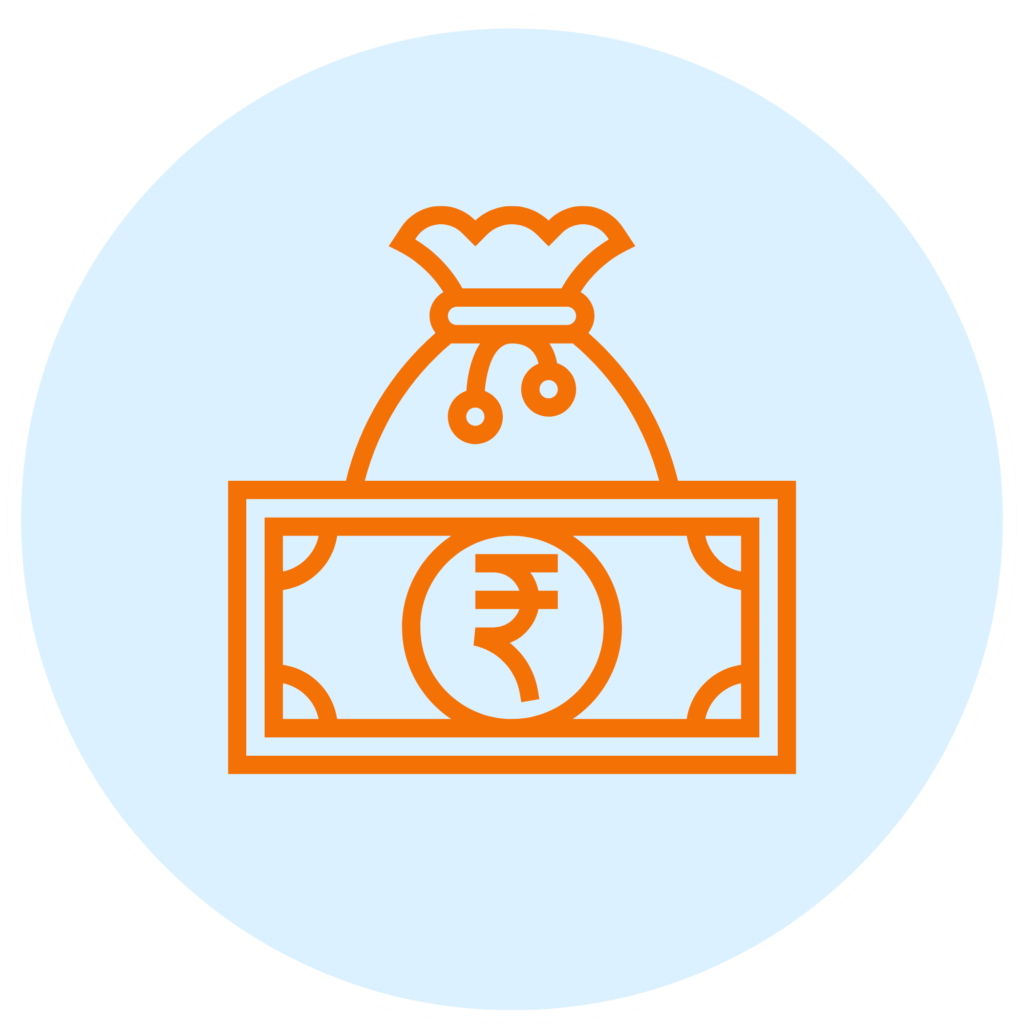 Money and cash bag representing home equity accessed through a cash-out refinance
