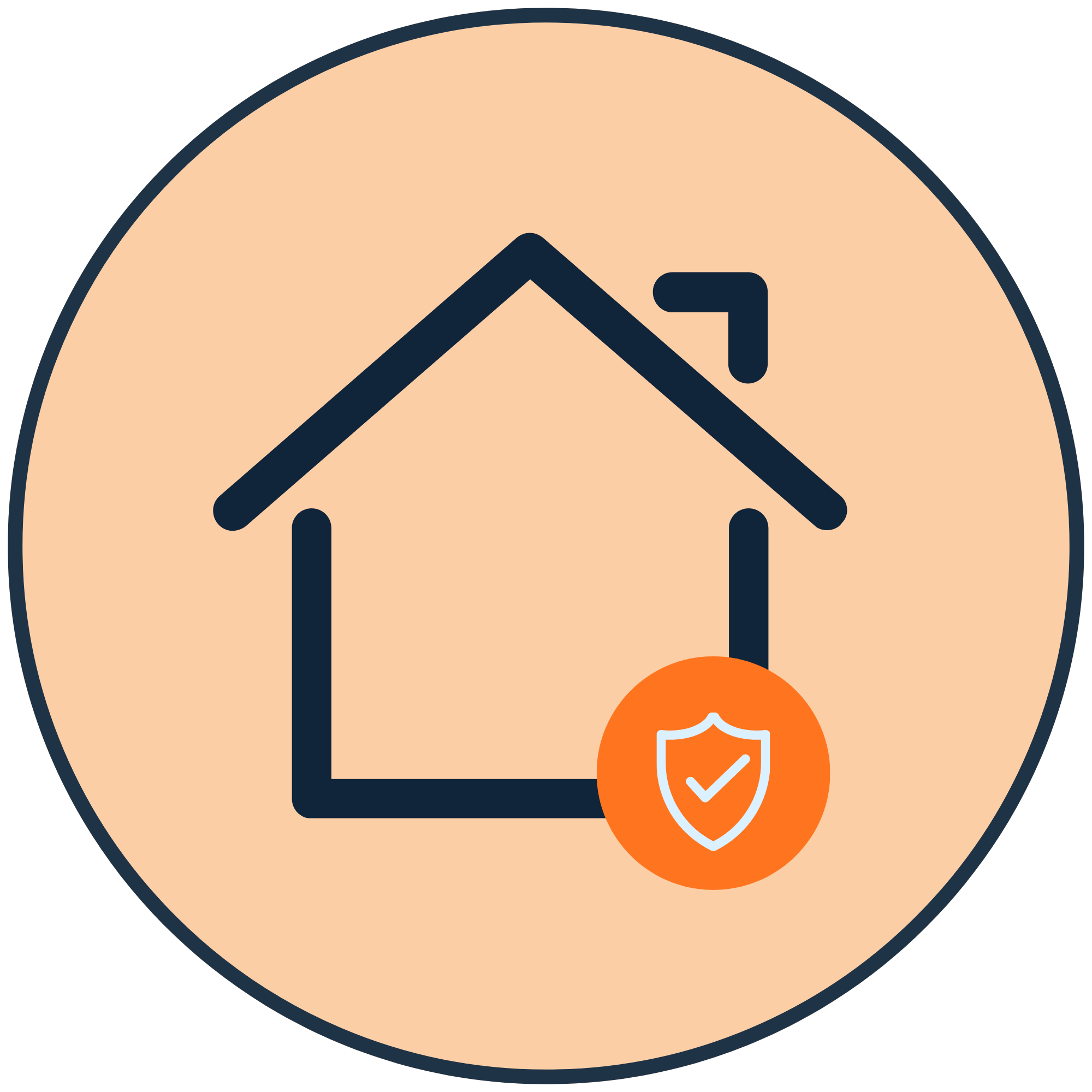 House and mortgage insurance icon representing mortgage insurance that may be removed after sufficient equity is built