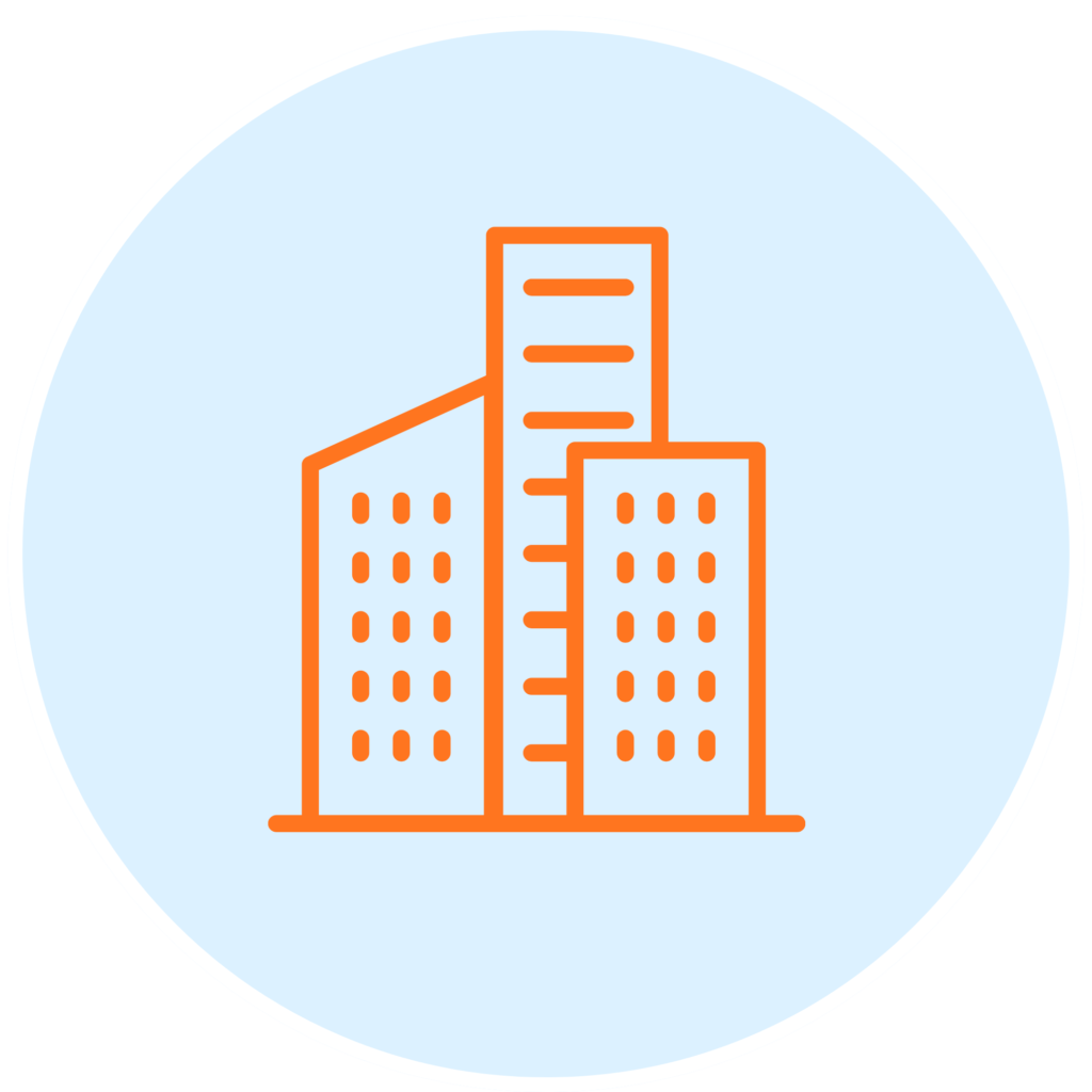 Building icon representing investment property refinance options