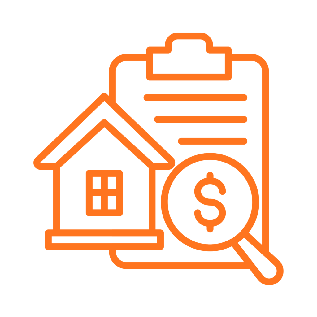 Icon representing a home renovation property appraisal