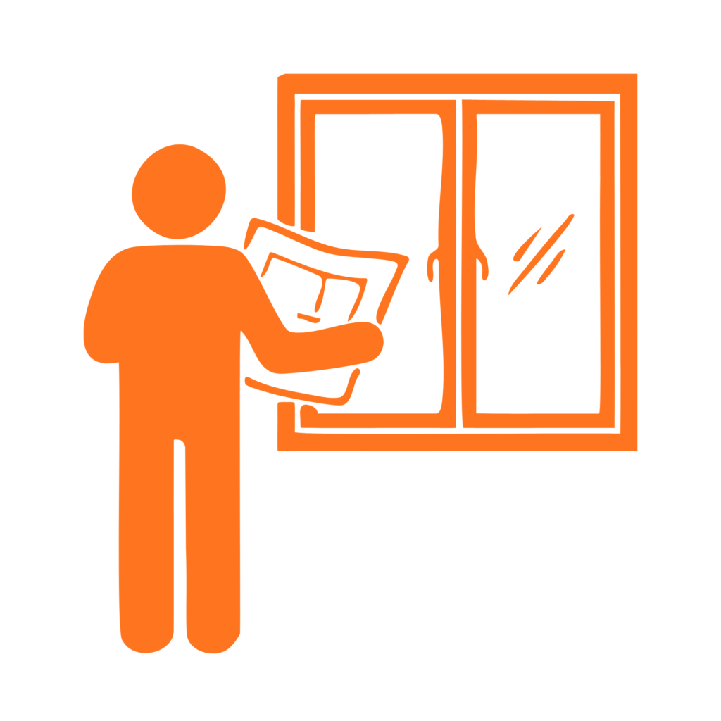 Icon of homeowner reviewing renovation plans