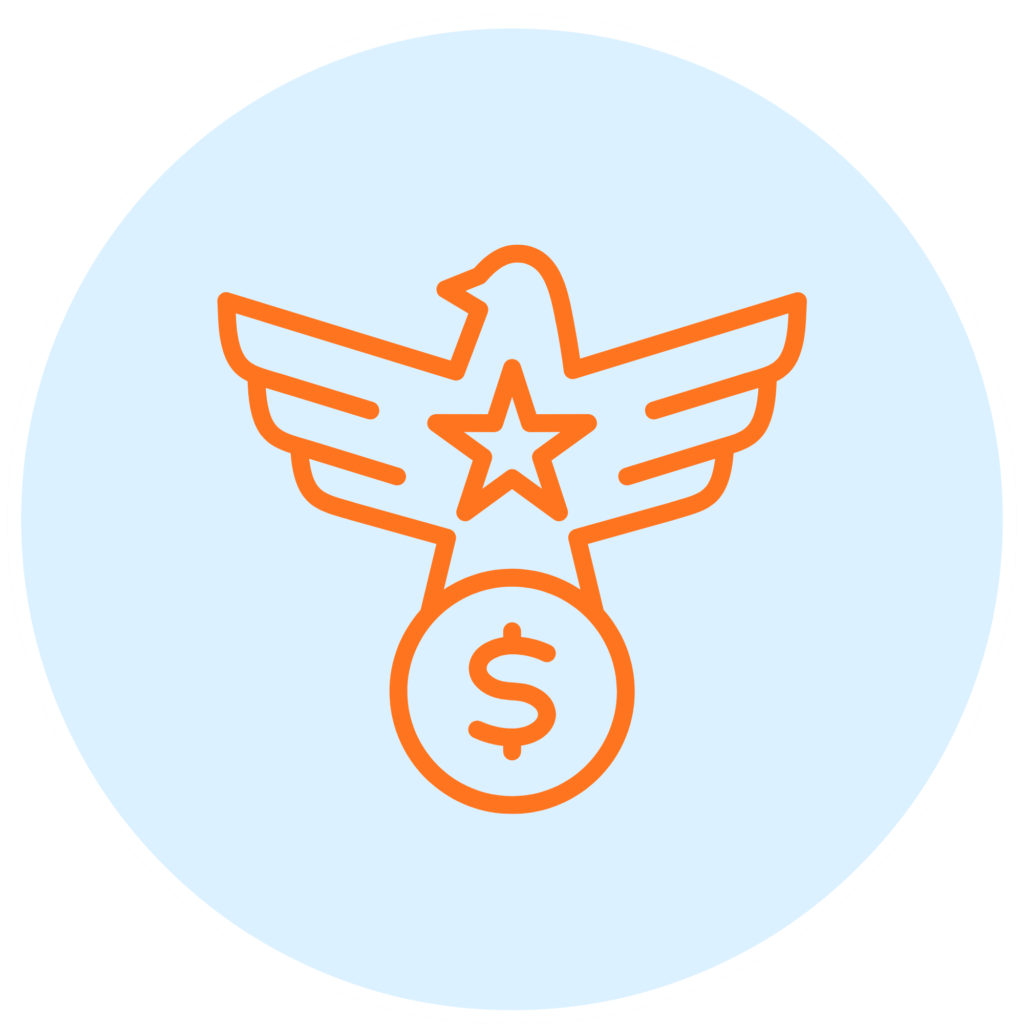 Eagle and star icon representing a VA IRRRL refinance