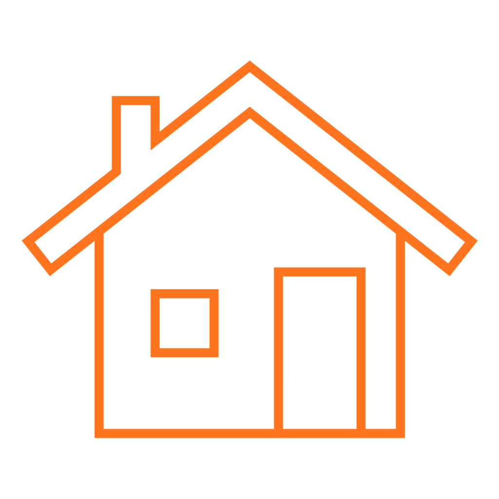 House icon representing a VA loan for purchasing a primary home