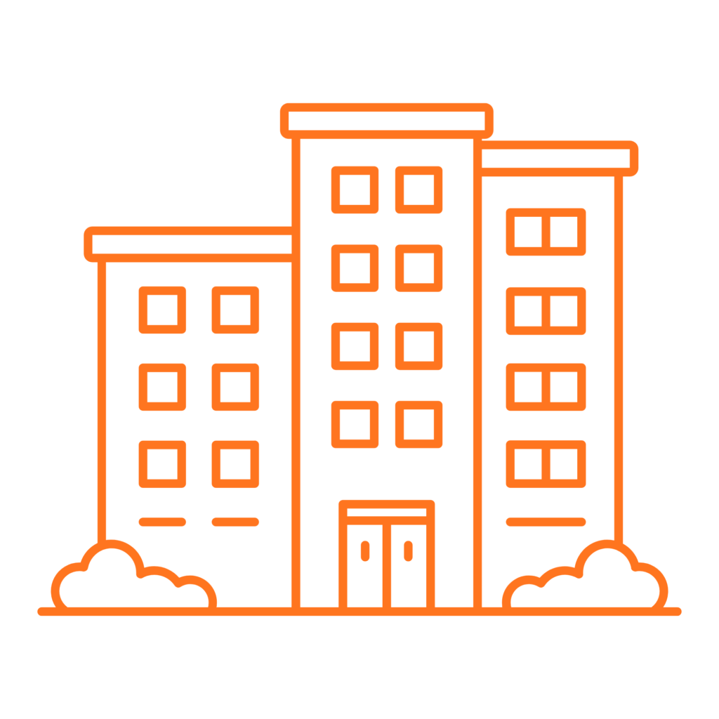 Building icon representing condos and townhomes that may qualify for DSCR financing