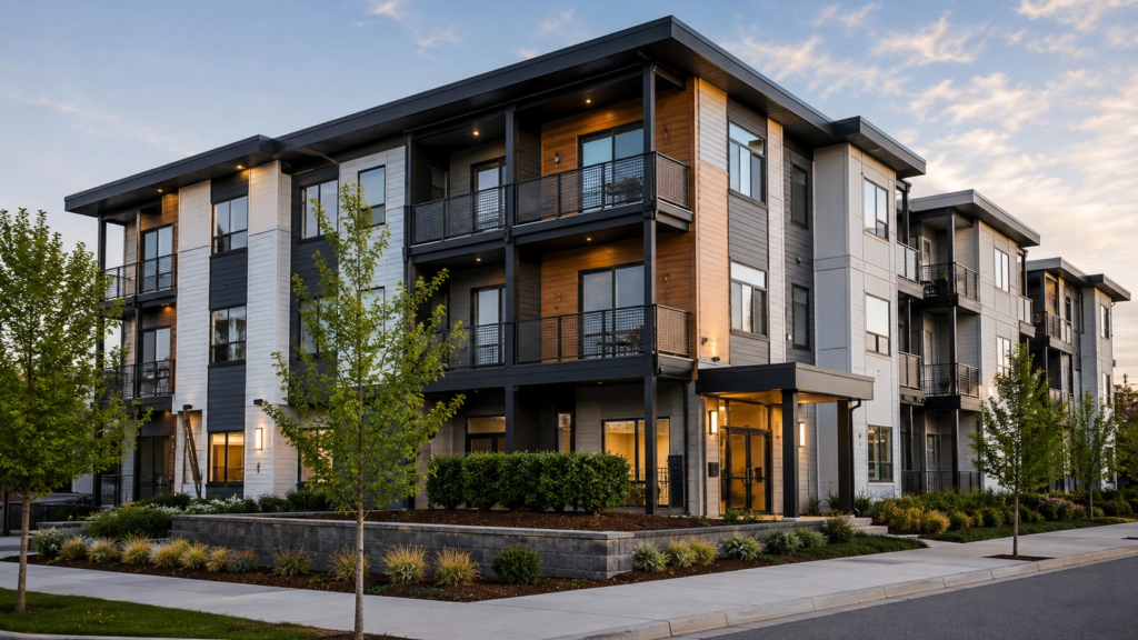Modern multifamily property representing a DSCR real estate investment