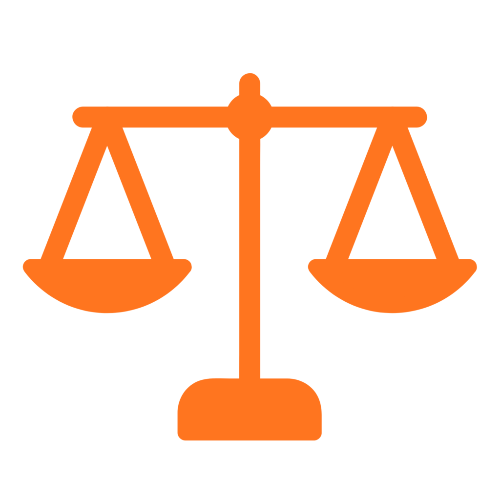 Balance scale icon representing manageable debt levels for jumbo loan qualification