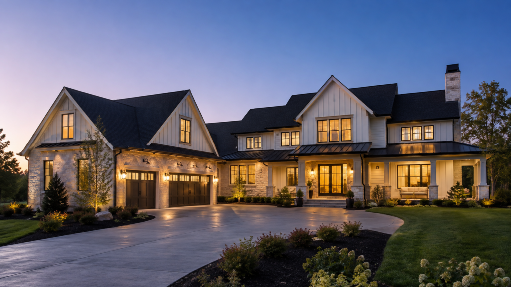Upscale single-family home representing jumbo loan financing for a higher-value property