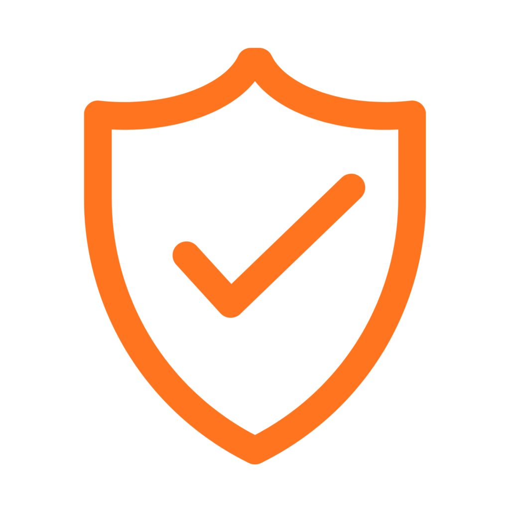 Shield with checkmark representing USDA loan eligibility requirements